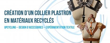 Collier plastron en matériaux recyclés